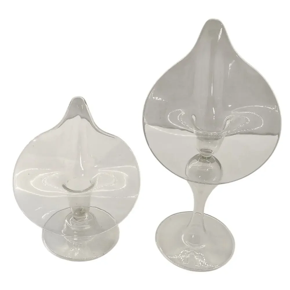 Vintage Jack in the Pulpit Calla Lily Candle Holders Glass Mid Century Modern